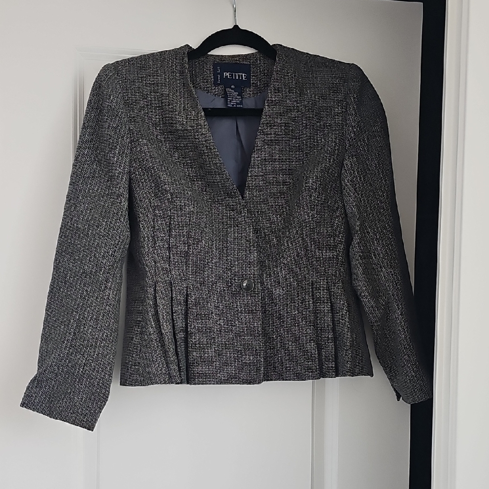 Chic Gray Blazer by Petite